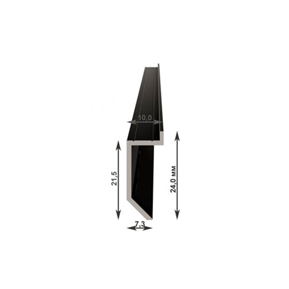 Изображение товара Плинтус теневой Slim 723A Серебро зазор 20 мм
