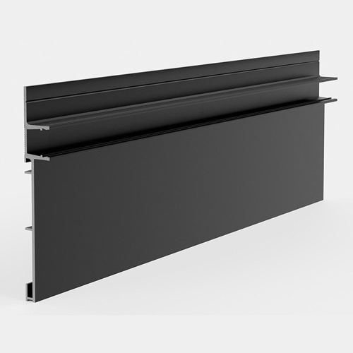 Фото Плинтус скрытого монтажа LED 603B Черный муар 98.6 мм x 14.5 мм х 2700 мм