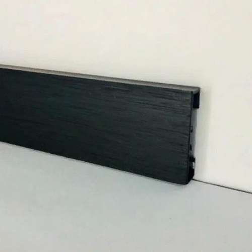 Фото Плинтус с кабель-каналом Metal Line 89/6 31442 карбон 60 мм x 10 мм х 2000 мм Profilpas