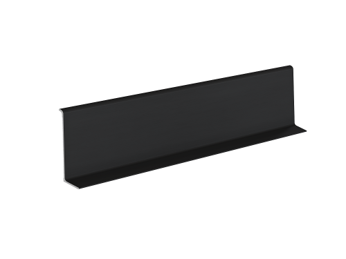 Фото Плинтус алюминиевый LACONISTIQ Adhesive 62мм Черный матовый RAL9005 (62*15*3000мм)