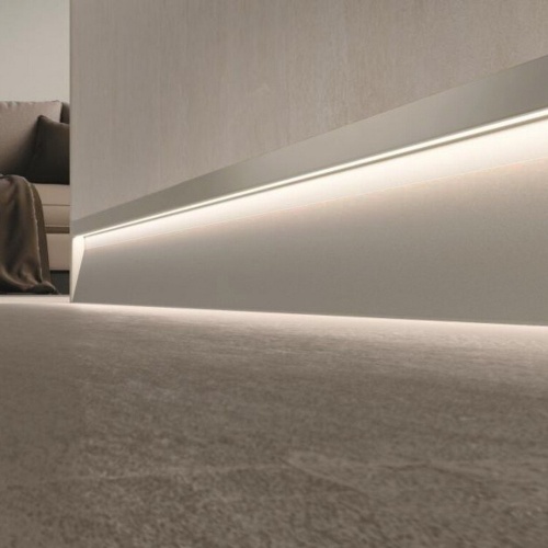 Фото Плинтус Metal Line SKL/2 78598 Metal Light LED 63 мм x 10 мм х 2700 мм Profilpas