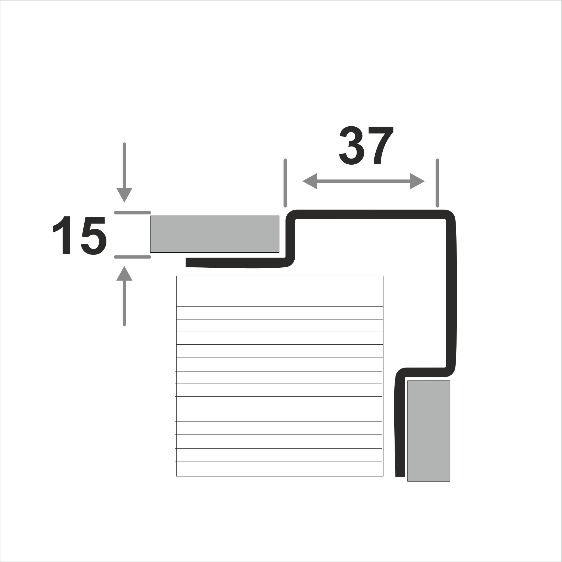Изображение товара Профиль из нержавеющей стали ПКр 15-37НС / НСП