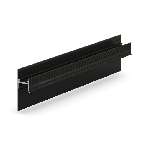 Фото Теневой плинтус LACONISTIQ LIGHT 41, под подсветку , Чёрный анодированный. (41,3х15х3000мм) зазор 20мм.