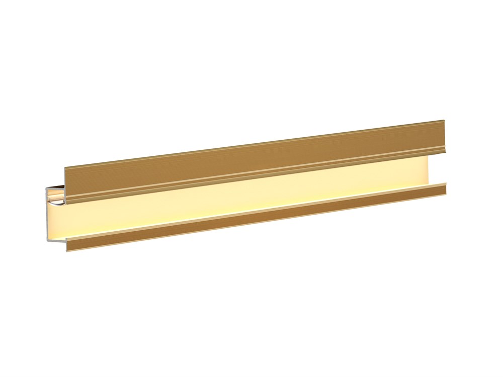 Изображение товара Теневая рейка LACONISTIQ Light Св. золото анодированное (45,7*15,45*3000мм.) под подсветку, вставка FLEX в комплекте
