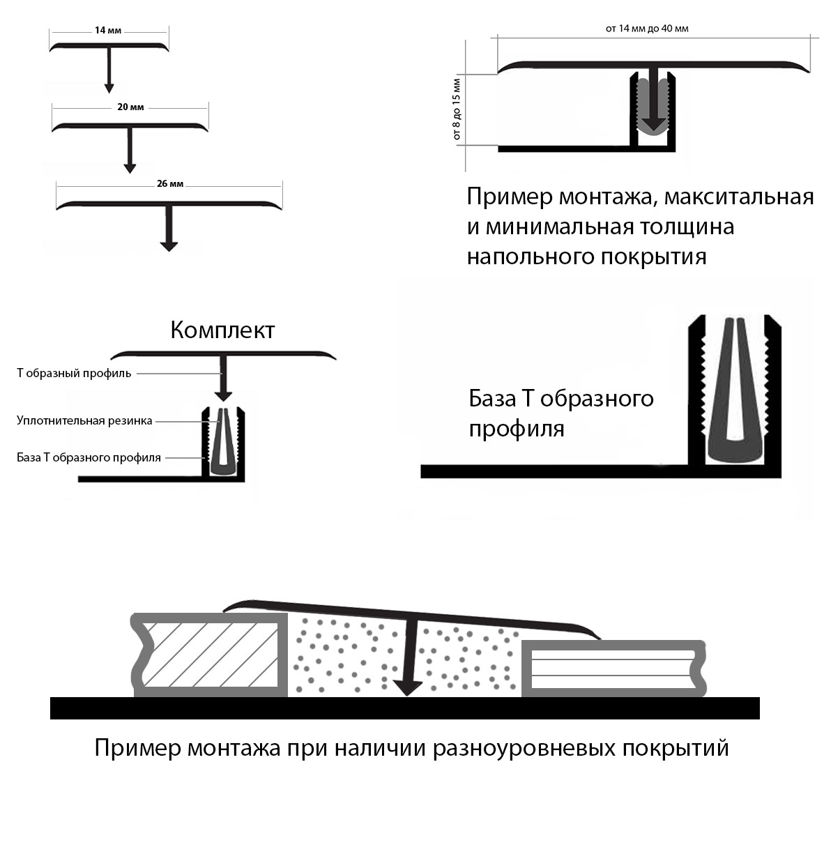 Латунный элемент: T-образный латунный профиль ЛТ-26, артикул ЛТ-26 — для интерьера и коммерции, покрытие Натуральная/ OF. Москва, доставка по России.