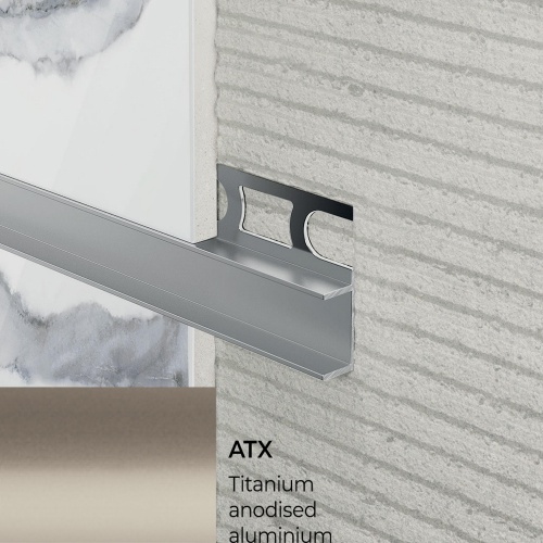 Фото Плинтус Metal Line AF/1/12 13202 титан 20 мм x 12.5 мм х 2700 мм Profilpas