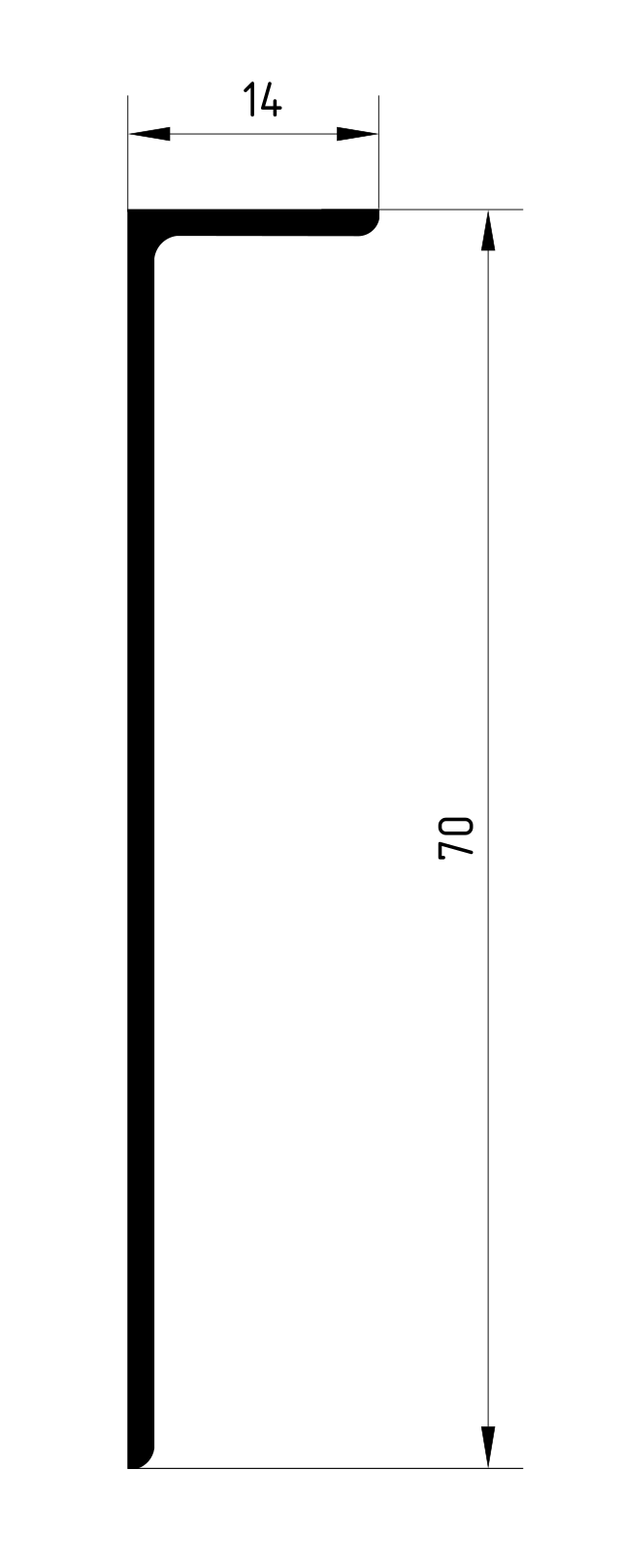 Изображение товара Алюминиевый скрытый плинтус BPL 70x14