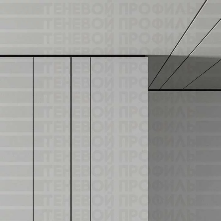 Изображение товара Теневой профиль ТИП 5 черный, зазор 8 мм.